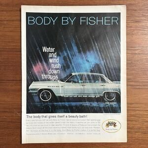 1963 General Motors Body by Fisher Vintage Print Ad